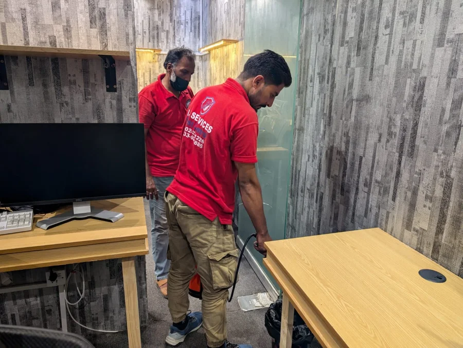 Treatment at the workstation — Rana Jees Fumigation Services service team