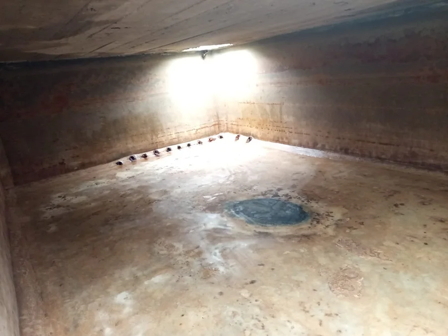 Inside a water tank — Rana Jees Fumigation Services service team